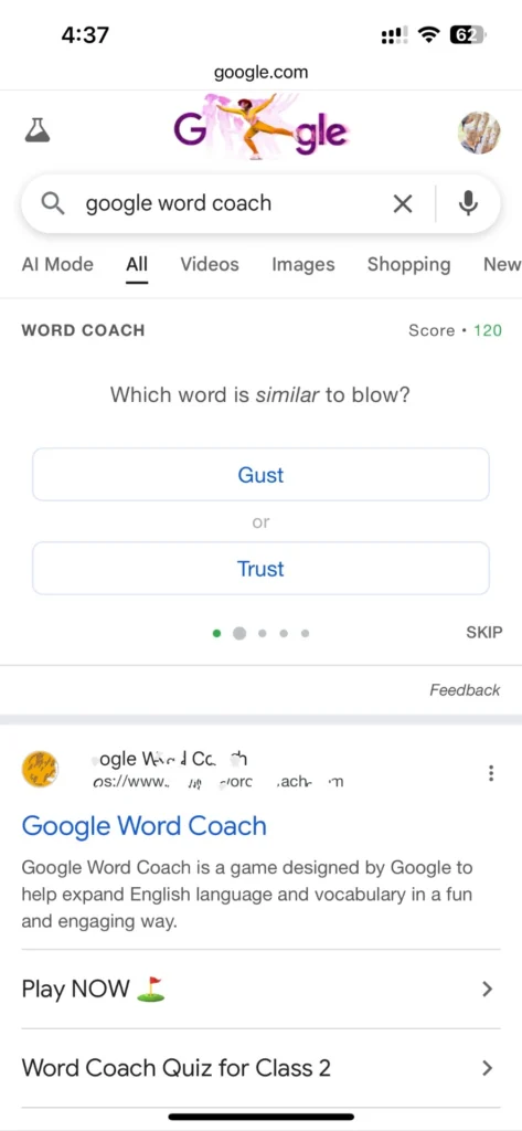 Google Word Coach