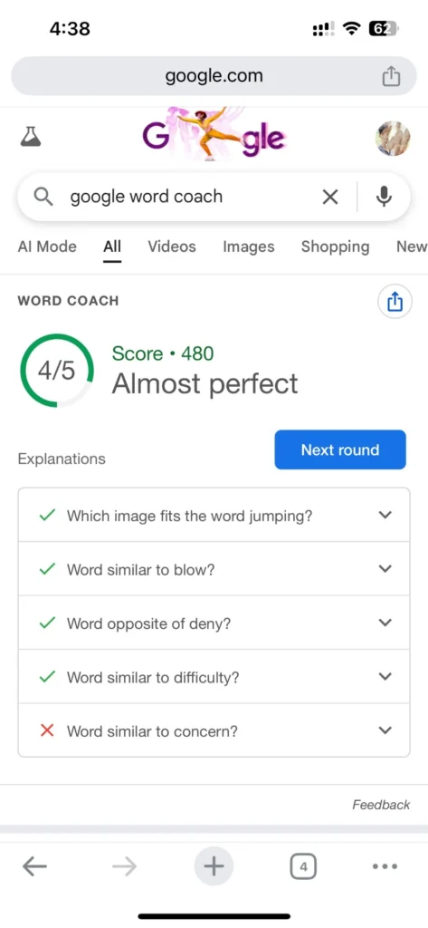 Google Word Coach Useful for Exam
